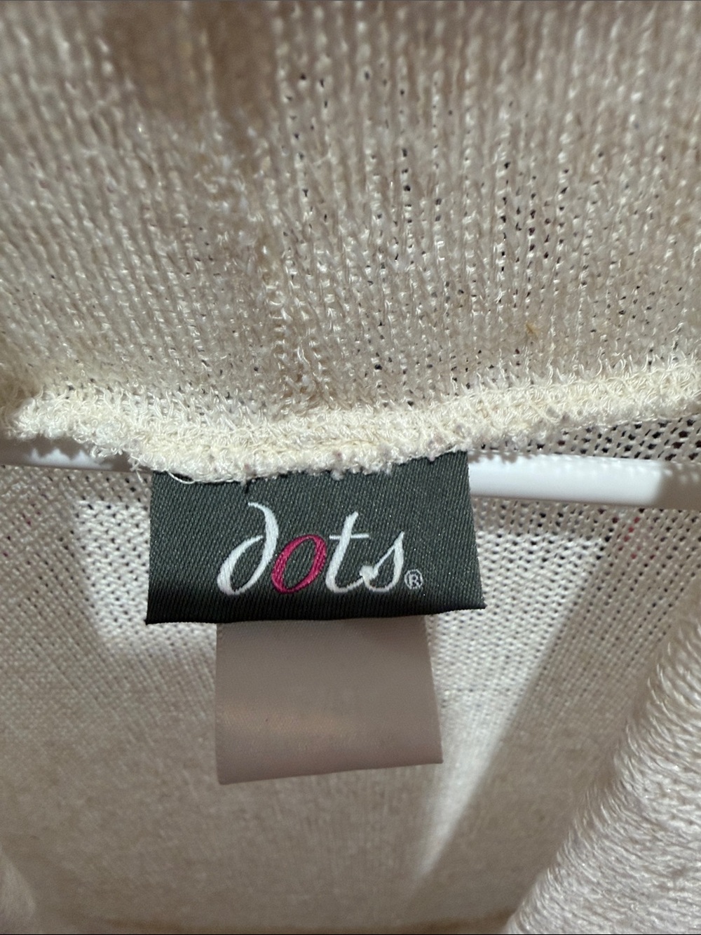 Cream Cowl Neck Women's Sweater - Picture 2 of 3